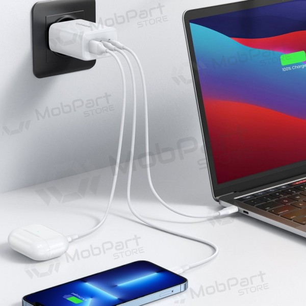 Carregador buitinis Ugreen CD275 2xUSB-C/USB-A 65W branco