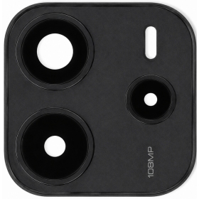 Vidro da câmera com moldura para Xiaomi Redmi Note 14 5G (preto)