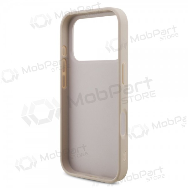 Capa para Apple iPhone 17 Pro - Guess PU 4G Metal Logo (rosa)