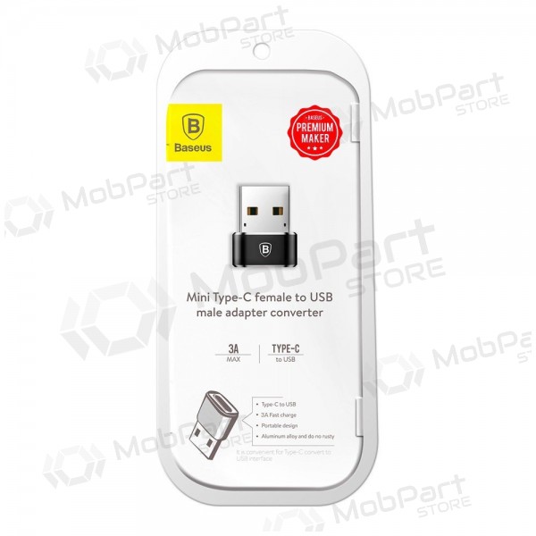Adaptador Baseus Type-C to USB-A preto CAAOTG-01