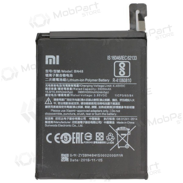 Xiaomi Redmi Note 6 Pro, Redmi Note 5 Pro bateria, akumuliatorius (BN48) (original) Xiaomi Redmi Note 6 Pro, Redmi Note 5 Pro bateria, akumuliatorius (BN48) (original)