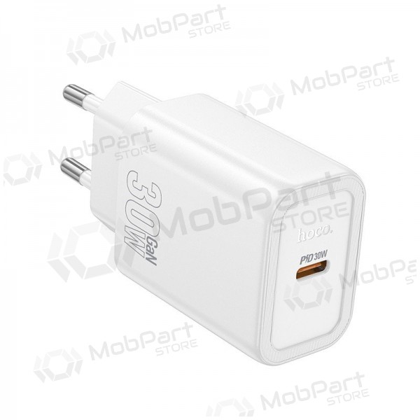 Carregador de telefone Hoco N62 30 W GaN USB-C branco
