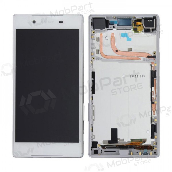 Sony E6603 / E6653 Xperia Z5 ecrã (branco) (com moldura) (usado grade A, original)