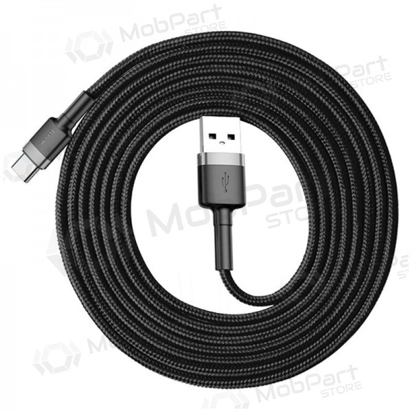 Cabo Baseus Cafule PD Type-C - Type-C 3.0A 60W (cinza-preto) 1.0m CATKLF-GG1