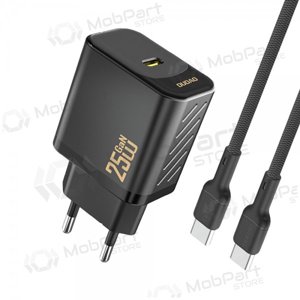 Carregador Dudao A27C GaN 25W USB-C + cabo USB-C para USB-C 1.0m preto