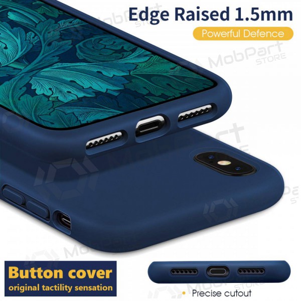 Capa para Apple iPhone 13 Pro Max - Liquid Silicone 1.5mm (azul escuro)