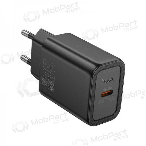 Carregador de telefone Hoco N60 20 W GaN USB-C preto