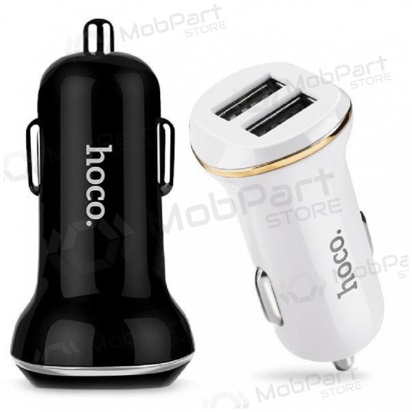 Carregador de carro HOCO Z1 Dual USB (5V 2.1A) (branco)