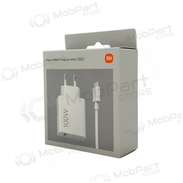 Carregador de telefone Xiaomi Charging Combo BHR095VEU 100 W USB-A com cabo USB-C branco