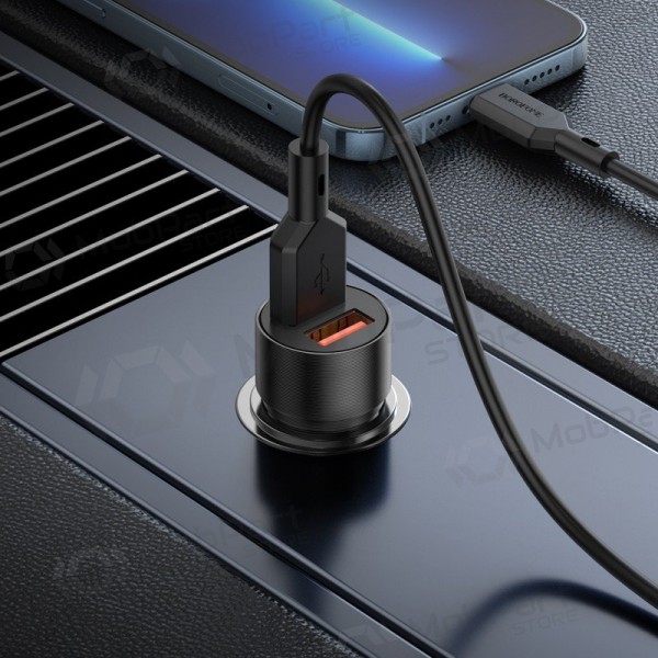Carregador automobilinis Borofone BZ19B 2xUSB-A QC3.0 36W preto