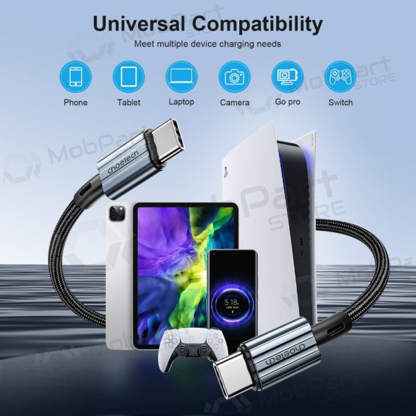 USB cabo Choetech XCC-1015 USB-C to USB-C PD60W 2.0m preto