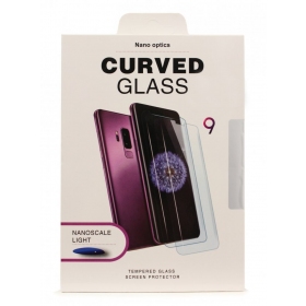 LCD apsauginis stikliukas Nano Optics 5D UV Glue Samsung S928 S24 Ultra lenktas transparente