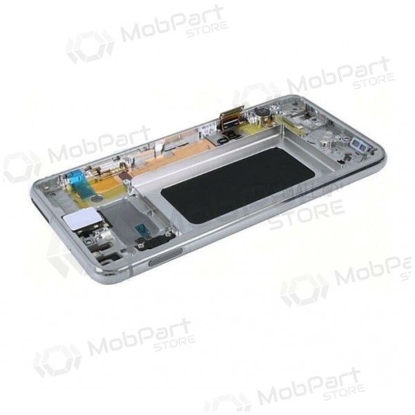 Samsung G970F Galaxy S10e ecrã (Prism White) (com moldura) (usado grade A, original)