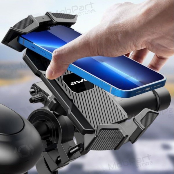 Telefono laikiklis dviračiui Awei X47 preto