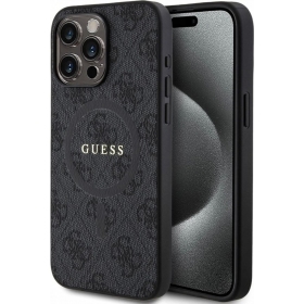 Capa Apple iPhone 15 Pro Max - Guess PU Leather 4G Colored Ring MagSafe