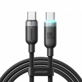 Cabo USB-C Joyroom S-A63 USB-C para USB-C 1.2 m 100 W preto