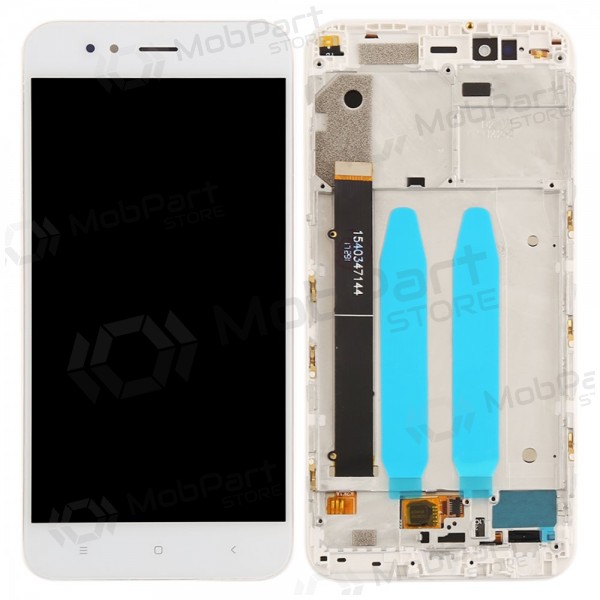 Xiaomi Mi A1 / Mi 5X ecrã (branco) (com moldura) (usado grade C, original)