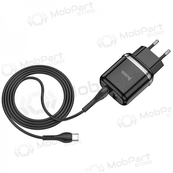 Carregador Hoco N4 + Type-C (2.4A) (preto)