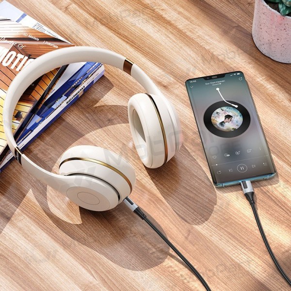 Audio cabo Borofone BL19 USB-C to 3,5mm preto