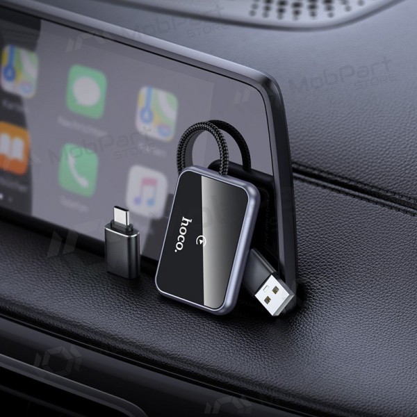 Adaptador CarPlay Hoco HU1 sem fio preto