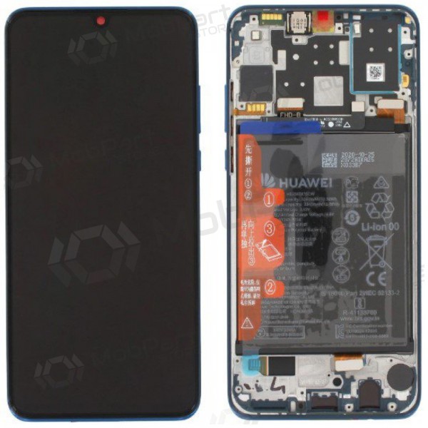 Ecrã Huawei P30 Lite New Edition 2020 (02353FQE/02353DQS) (azul) (com moldura e bateria) (service pack) (original)