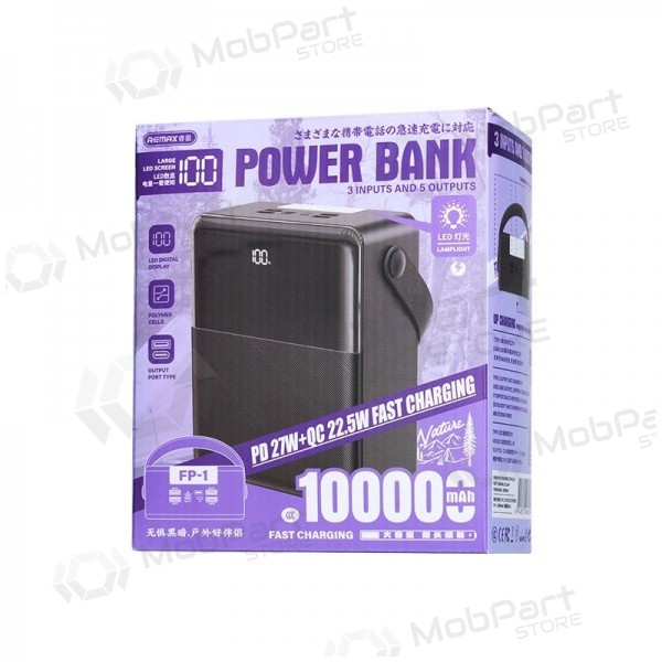Bateria externa Power Bank Remax FP-1 22.5W 100000mAh preto