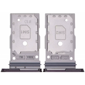 Suporte de cartão SIM duplo para Samsung Galaxy S24, S24+ (preto) (original)