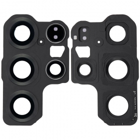 Vidro da câmera Samsung Galaxy S25 Ultra com moldura (preto)