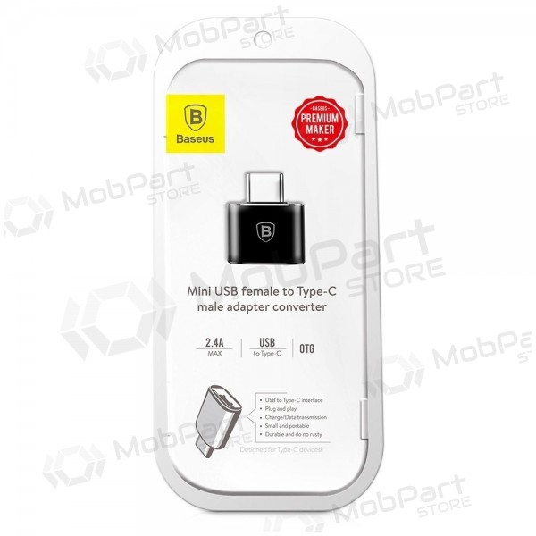 Adaptador Baseus USB-A to Type-C OTG preto CATOTG-01