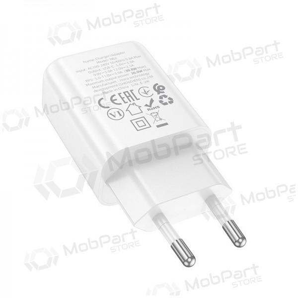Carregador de telefone Hoco N62 30 W GaN USB-C branco