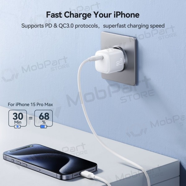 Carregador Joyroom JR-TCG08 USB-C GaN PD20W branco