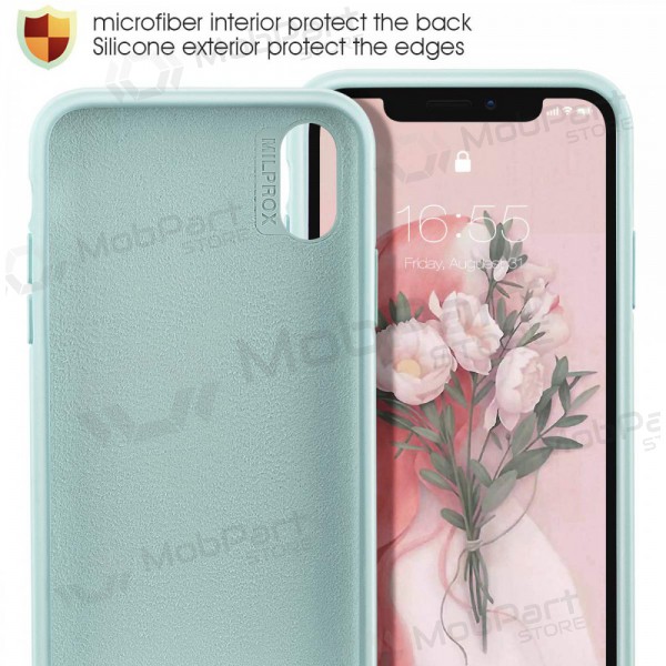 Capa Apple iPhone 12 - Liquid Silicone - 1.5mm (mint)