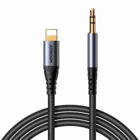 Audio cabo Joyroom SY-A06 Lightning to 3,5mm 1.2m preto