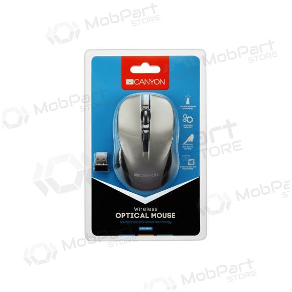 Rato CANYON CNE-CMSW1 sem fio (cinza)