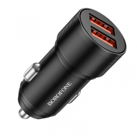 Carregador automobilinis Borofone BZ19B 2xUSB-A QC3.0 36W preto