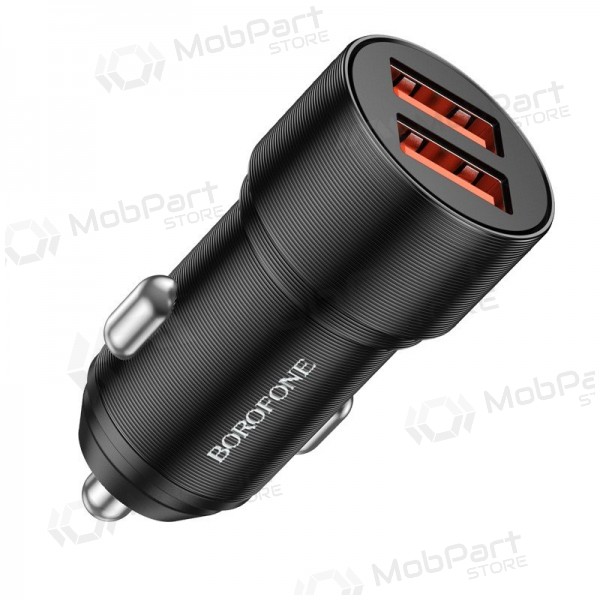 Carregador automobilinis Borofone BZ19B 2xUSB-A QC3.0 36W preto