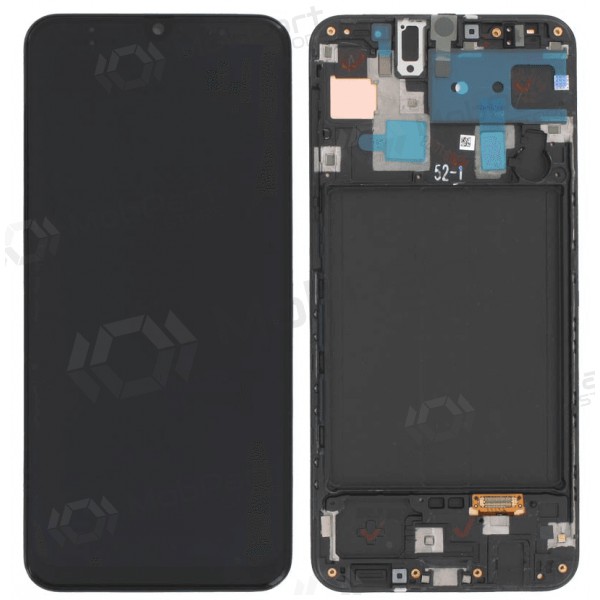 Samsung Galaxy A30 ecrã (preto) (com moldura) (original)