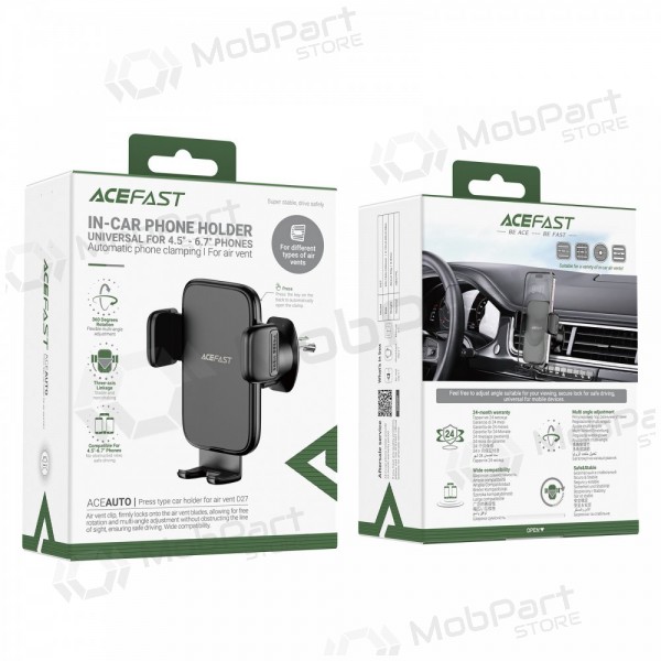 Suporte de telefone para carro acefast D27 para as saídas de ventilação 4.5–6.7 polegadas.