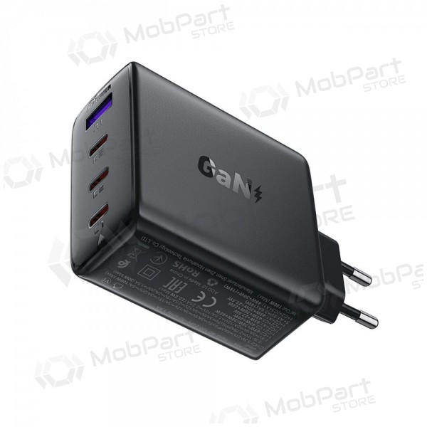 Carregador de telefone Acefast A94 100 W GaN 3x USB-C + USB-A preto