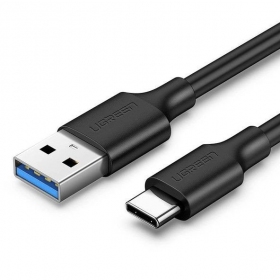 Cabo USB-C Ugreen US184 USB-A para USB-C 1 m USB 3.2 Gen1 3 A preto