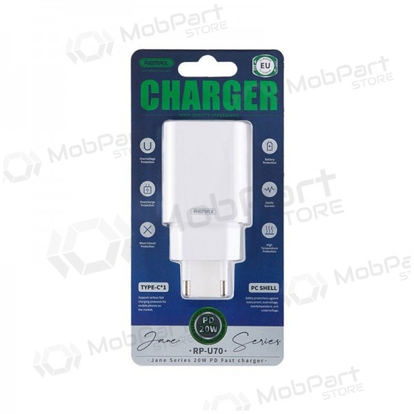 Carregador Remax RP-U70 20W USB-C branco