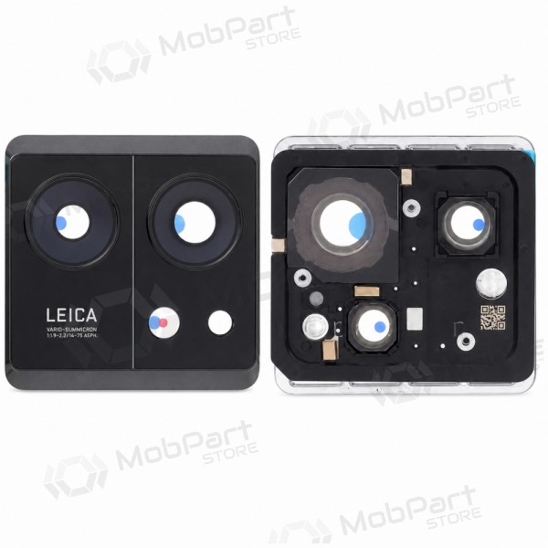 Vidro da câmera com moldura para Xiaomi 13T, 13T Pro (preto)