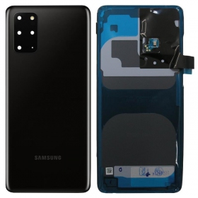 Samsung G985 / G986 Galaxy S20 Plus tampa traseira da bateria preto (Cosmic Black) (service pack) (original)