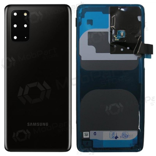 Samsung G985 / G986 Galaxy S20 Plus tampa traseira da bateria preto (Cosmic Black) (service pack) (original)