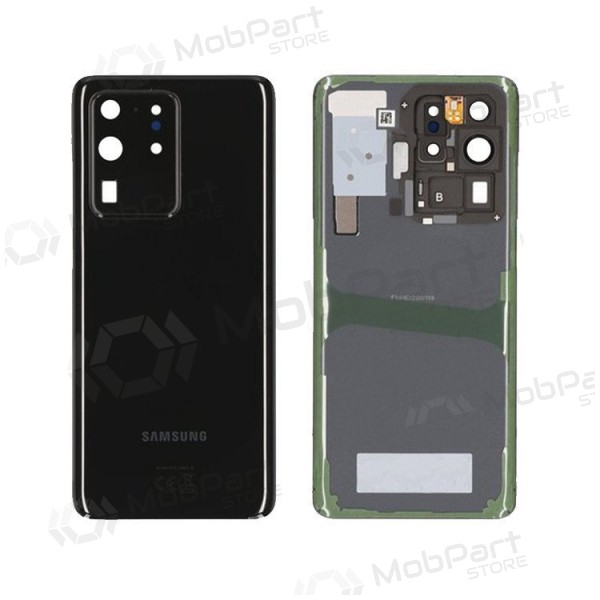 Samsung G988 Galaxy S20 Ultra tampa traseira da bateria preto (Cosmic Black) (usado grade B, original)