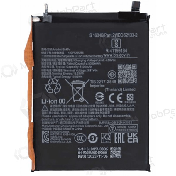 Bateria Xiaomi Redmi Note 13 Pro 5G, Poco X6, acumulador (BM5V) (Premium)