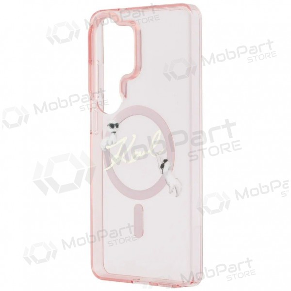 Capa Samsung Galaxy S26 Ultra - Karl Lagerfeld IML Choupette Karl Script Logo Magnetic (rosa)