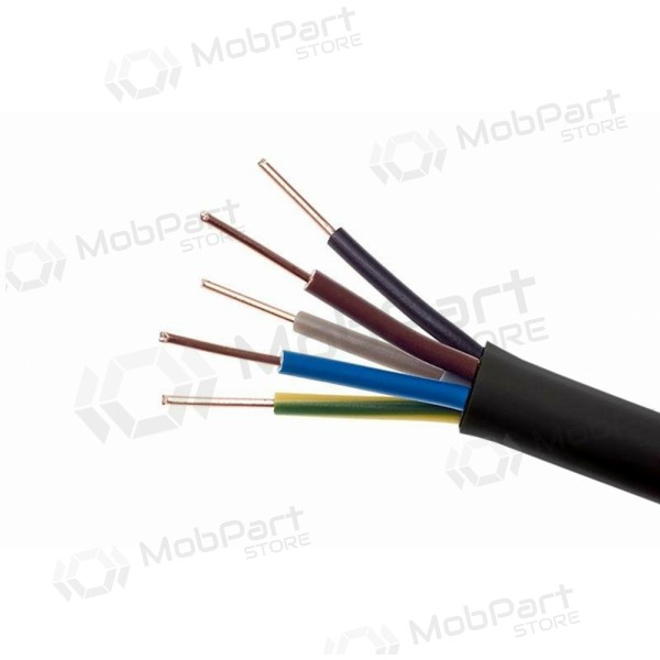 Cabo flexível Lietkabelis OMY 5x1.5 mm² de cobre PVC rolo de 100 m.