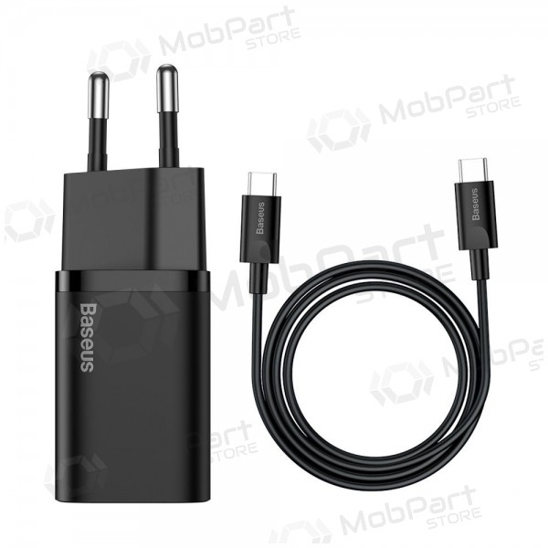 Carregador buitinis Baseus Super Si 25W + Type-C 1.0m preto TZCCSUP-L01