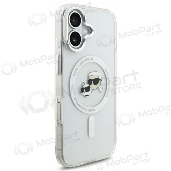 Capa para Apple iPhone 17 - Karl Lagerfeld IML K&CH Heads Metal Frame MagSafe (transparente)